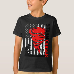 Camiseta American Flag Estados Unidos Tornado Storm Chaser