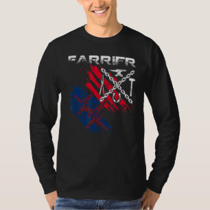 Camiseta "American Flag Farrier Heartbeat Blacksmith Hors"