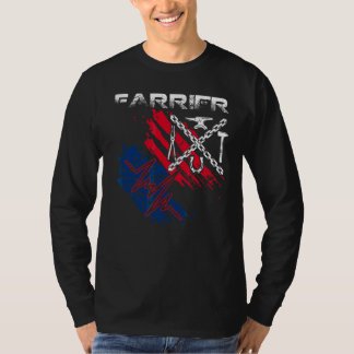 Camiseta "American Flag Farrier Heartbeat Blacksmith Hors"