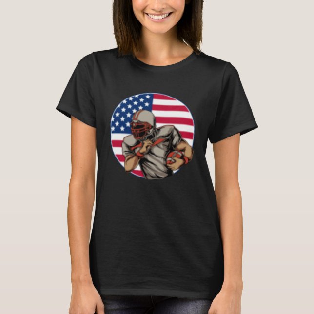 Camiseta American Flag Football Is All There Is Sunday Game (Frente)
