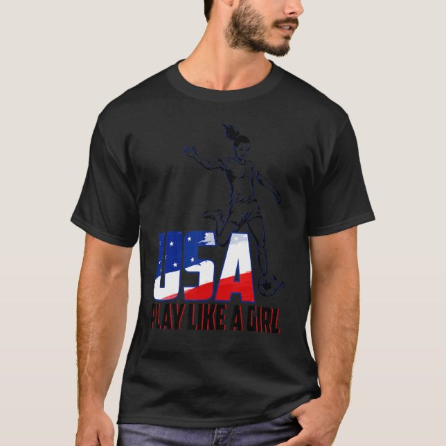 Camiseta American Flag Futebol Team Game Score Play L (Frente)
