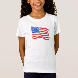Camiseta American Flag Girl