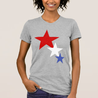 Camiseta American Flag Glitter Stars Mulheres