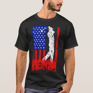 Camiseta American Flag Golf Club USA 4 De Julho Para Homens