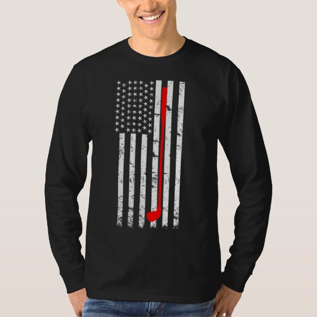 Camiseta American Flag Golf US Golf Player Golf Golfe Club (Frente)