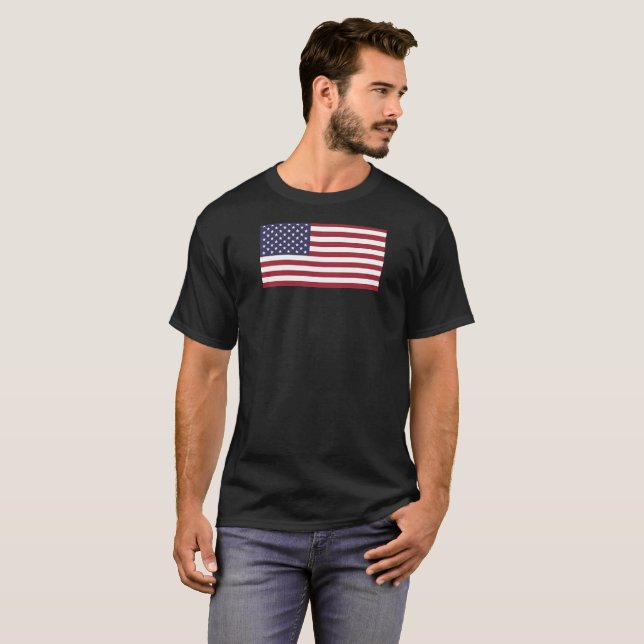 Camiseta American Flag grande tamanho EUA (Frente Completa)