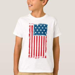 Camiseta American Flag Grunge Vintage Tshirt