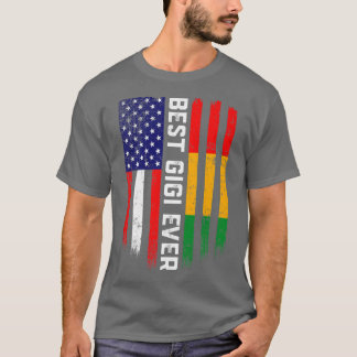 Camiseta American Flag & Guinea Flag Best Gigi Ever 