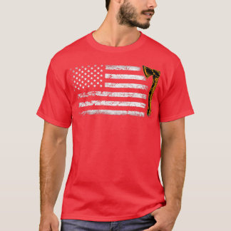 Camiseta American Flag Hatchet Funny Axe Throw Lover