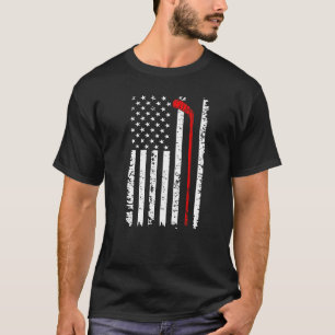 Camiseta American Flag Hockey EUA Patriótico Men Women Yout