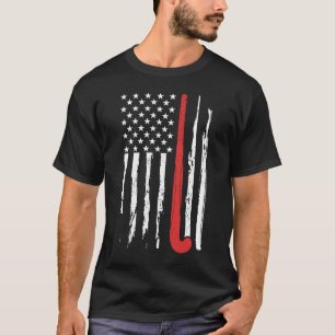 Camiseta American Flag Hockey USA Patriotic Frisbee 4º Do