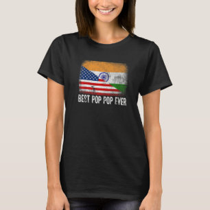 Camiseta American Flag & India Flag Best Pop Pop de Nunca