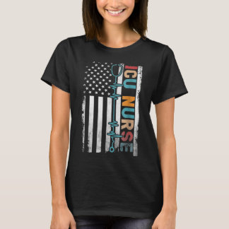 Camiseta American Flag Intensive Care Unit ICU Nurses Nursi