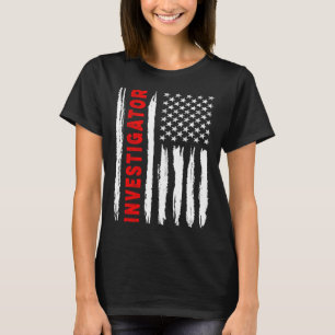 Camiseta American Flag Investigator US EUA Flag