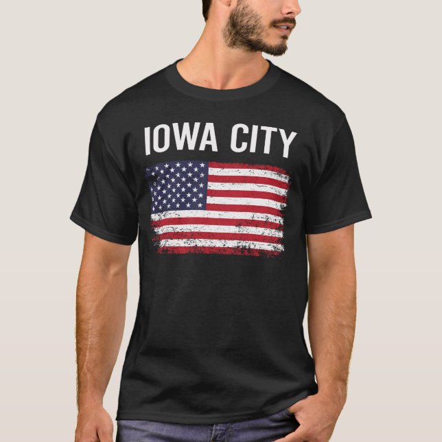 Camiseta American Flag Iowa (Frente)