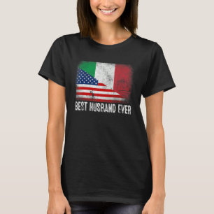 Camiseta American Flag & Italy Flag Best Husband Ever Famil