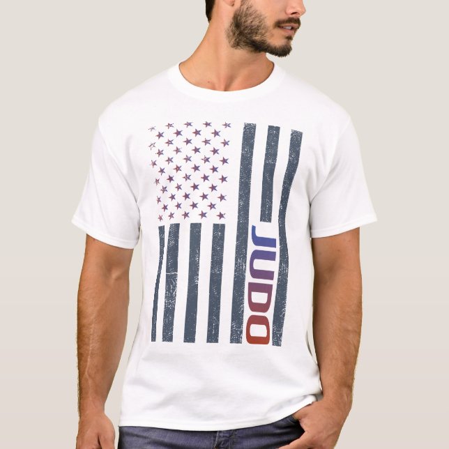 Camiseta American Flag Judo (Frente)