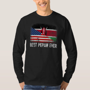 Camiseta American Flag & Kenya Flag Best Pepak Ever Family
