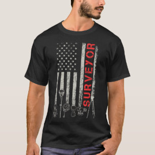 Camiseta American flag land Surveyor survey engenheiro de t