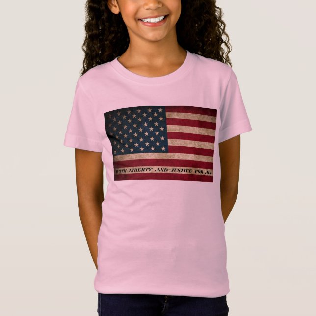 Camiseta American Flag Liberty Shirt Girls (Frente)