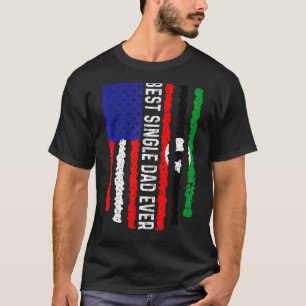 Camiseta American Flag Libya Best Solteiro Pai Alguma Vez F