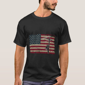 Camiseta American Flag Lineman Gift I Patriótico Eletrônico