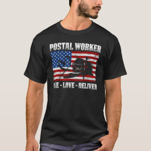 Camiseta American Flag Live Love Entrega Correio Trabalhado