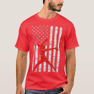 Camiseta American Flag Love Softball FastPitcher Gift