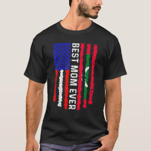 Camiseta American Flag Maldivas Sinalizador Melhor Mãe De F