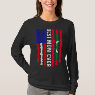 Camiseta American Flag Maldivas Sinalizador Melhor Mãe De F