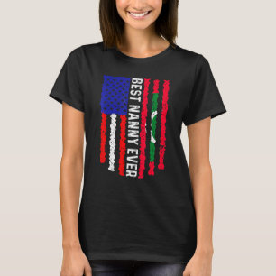 Camiseta American Flag Maldivas Sinalizador Melhor Nanny Ev