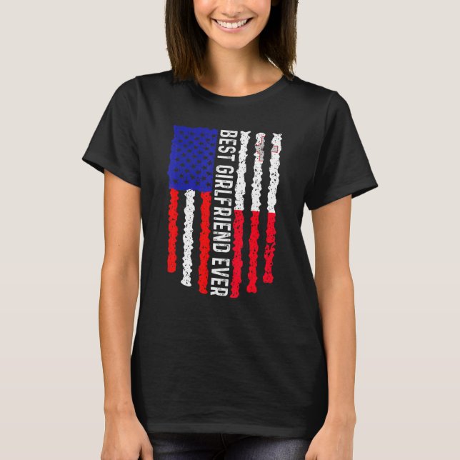 Camiseta American Flag Malta Best Namorada Ever Fami (Frente)