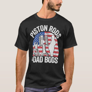 Camiseta American Flag Mechanic 4° De Julho Piston Rods E
