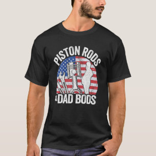 Camiseta American Flag Mechanic 4° De Julho Piston Rods E