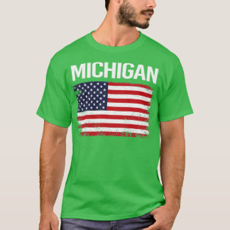 Camiseta American Flag Michigan