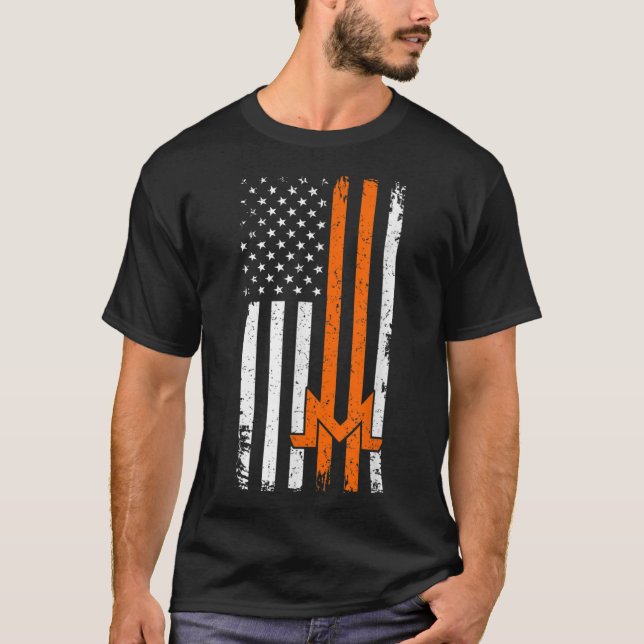 Camiseta American Flag Monero USA Coin Blocchain Crypto (Frente)
