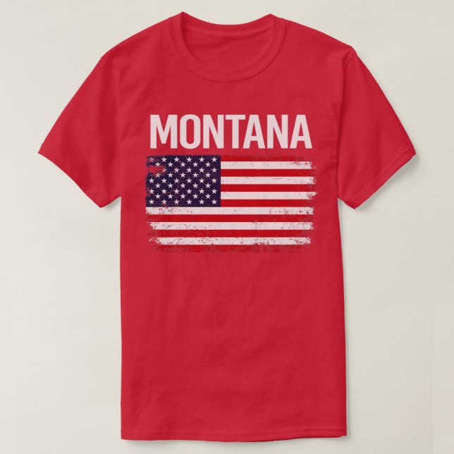 Camiseta American Flag Montana (Frente do Design)