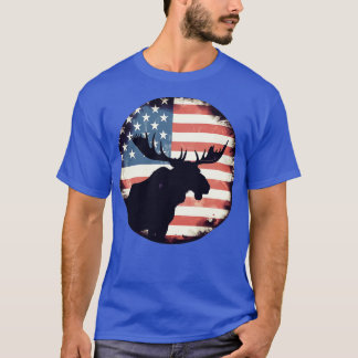 Camiseta American Flag Moose