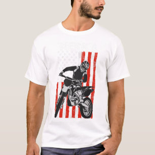 Camiseta American Flag Motorcross Braap MERICA Dirt Bike 4t