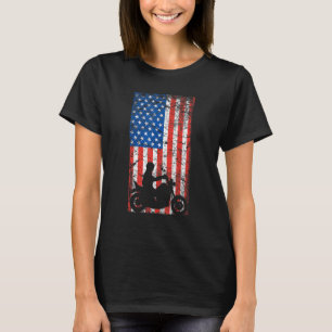 Camiseta American Flag Motorcycle Biker