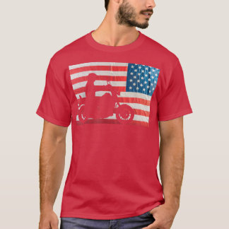 Camiseta American Flag Motorcycle Biker162
