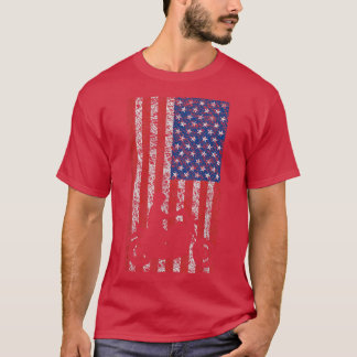 Camiseta American Flag Motorcycle Biker174
