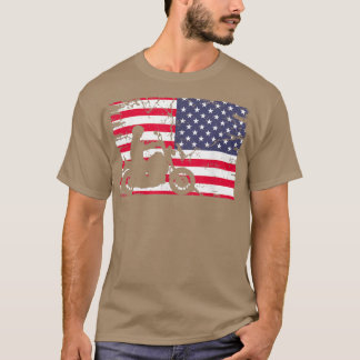 Camiseta American Flag Motorcycle Biker180