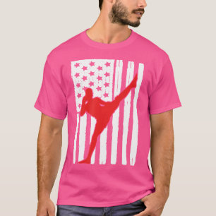 Camiseta American Flag Muay Thai Theme Kickboxing