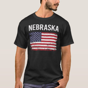 Camiseta American Flag Nebraska