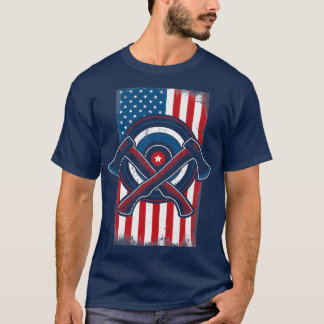 Camiseta American Flag Patriot Axe Throwing Cool Axe Throwe