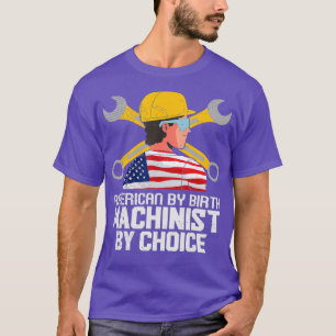Camiseta American Flag Patriotic CNC Machining Lathe