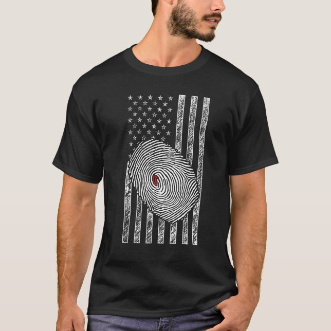 Camiseta American Flag Patriotic Private Detective Spy Inve (Frente)
