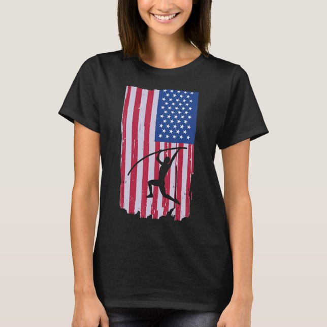 Camiseta American Flag Pole Vault (Frente)