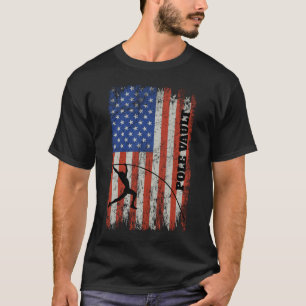 Camiseta American Flag Pole Vault - Va de olhar desapontado